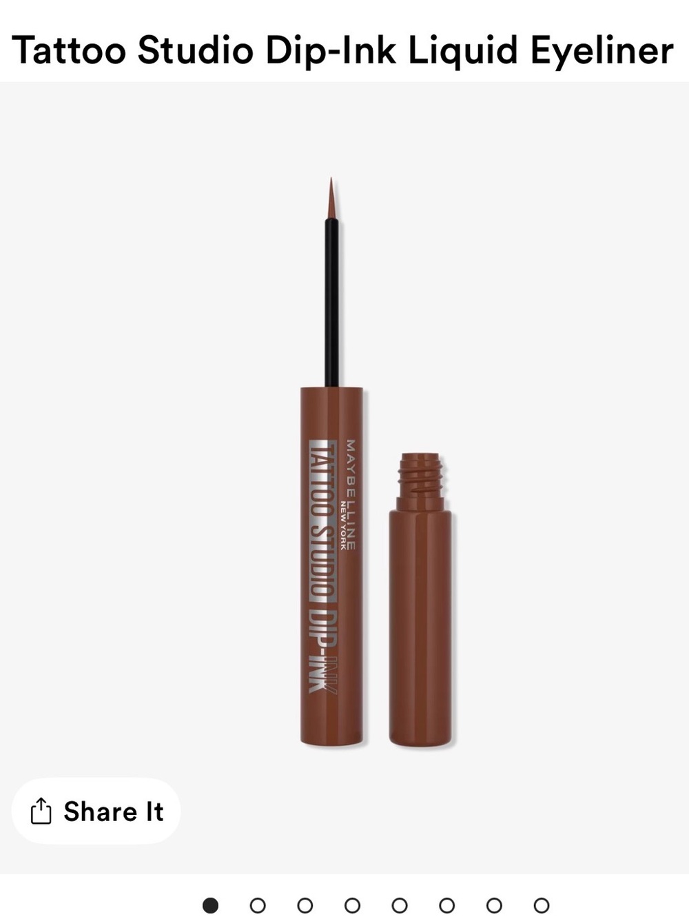 Maybelline Tattoo Studio Dip-Ink Liquid Eyeliner Shade Brown Expression